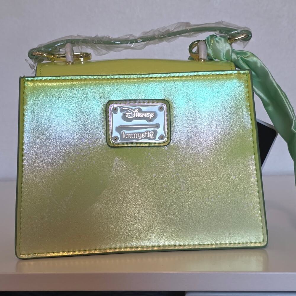 Loungefly Disney Peter Pan Tinker Bell Flower Iridescent Crossbody Bag | NWT - Picture 7 of 7